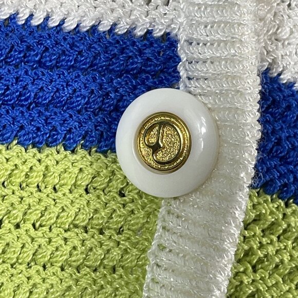 St John‎ Sports Knits Womens Tank Top/Cardigan Set Size S/M Striped Button Up - Picture 10 of 16